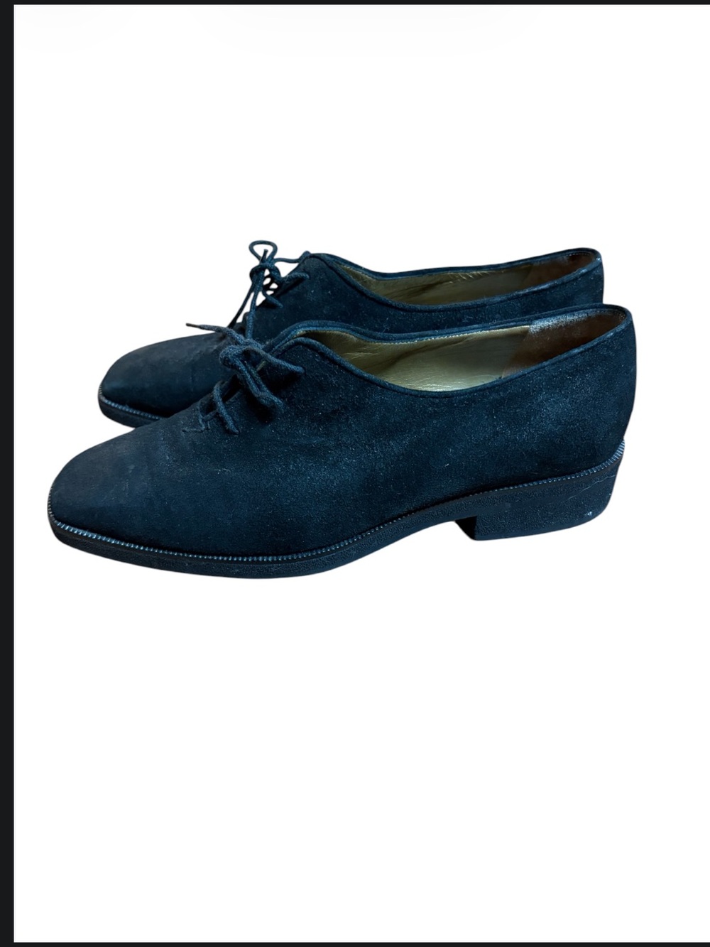 Yes Saint Laurel Classic Women’s Suede Lace-Up Flats in Black